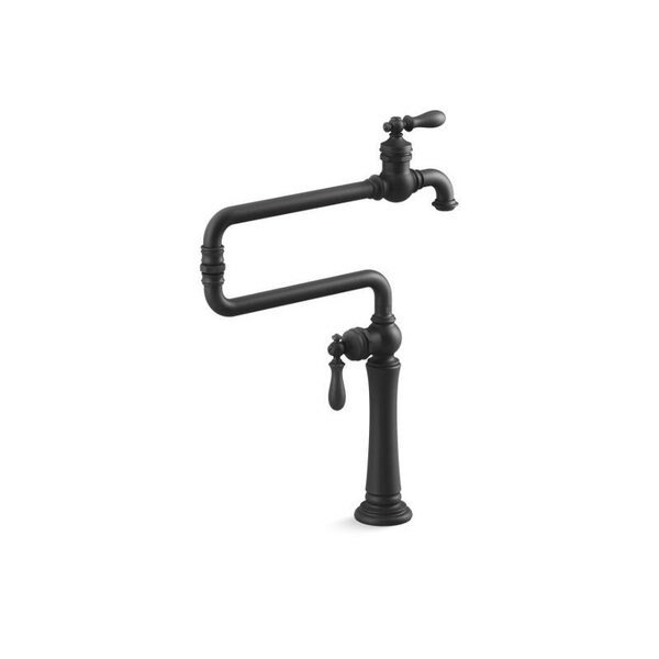Artifacts Deck Mount Pot Filler, Kohler, Mfr#: 99271-BL